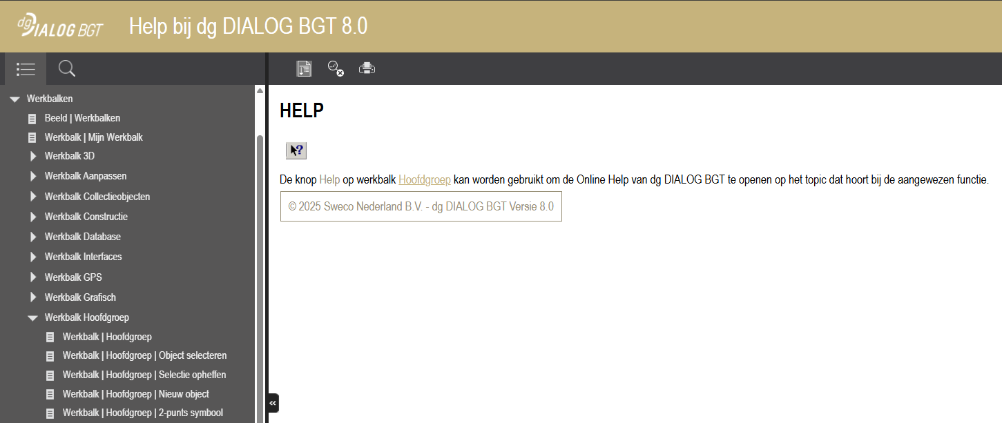 de knop 'Help' in dg DIALOG BGT